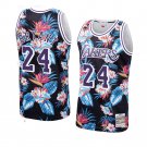 Lakers Mitchell & Ness Floral Fashion 24 Kobe Bryant  Black