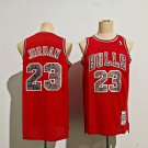 Leather Snakeskin Bulls #23 Michael Jordan Basketball  Red