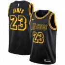 LeBron James Black Los Angeles Lakers City Edition Swingman