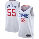 Los Angeles Clippers #55 Derrick Jones Jr White Association Edition Stitched