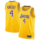 Los Angeles Lakers #4 Dalton Knecht Yellow 2024 Draft Icon Edition