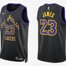 Los Angeles Lakers #23 LeBron James City Basketball  Black