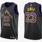 Los Angeles Lakers #23 LeBron James City Basketball  Black
