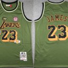 Los Angeles Lakers #23 LeBron James Green 2018-19 Throwback Basketball