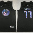 Luka Doncic #77 Black  Mavericks Rainbow Edition Mens