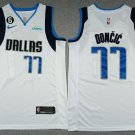 Mavericks #77 Luka Doncic  White 2023 Stitched