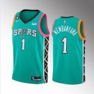 Men' San Antonio Spurs #1 Victor Wembanyama Green City Edition  2023