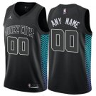 Mens  Charlotte Hornets #00 Custom Jordan Brand City  Black