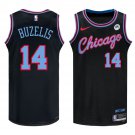 Mens  Chicago Bulls #14 Matas Buzelis City Edition  Black 2025-26