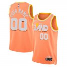 Mens  Cleveland Cavaliers #00 Custom City Edition  Orange