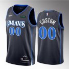 Mens  Dallas Mavericks #00 Custom City  Black 2024