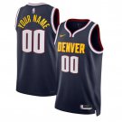Mens  Denver Nuggets #00 Custom Icon Edition  Navy