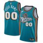 Mens  Detroit Pistons Custom Teal Classic Edition  Green