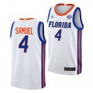 Mens  Florida Gators #4 Tyrese Samuel 2024 White Basketball Game