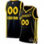 Mens  Golden State Warriors #00 Custom City  Black 2024