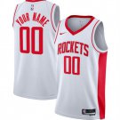 Mens  Houston Rockets #00 Custom Association Edition  White