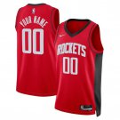 Mens  Houston Rockets #00 Custom Basketball Icon  Red