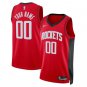 Mens  Houston Rockets #00 Custom Basketball Icon  Red