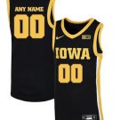 Mens  IOWA HAWKEYES Custom #00 College NBA  black