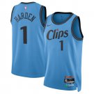 Mens  Los Angeles Clippers #1 James Harden 2024-25 City Edition  Blue