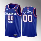 Mens  Louisiana Tech Bulldogs Custom Adidas Blue Away College Basketball Game