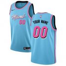 Mens  Miami Heat #00 Custom city  light blue