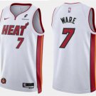 Mens  Miami Heat #7 Kel'el Ware White Association Edition Swingman