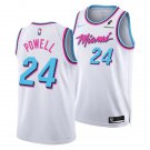 Mens  Miami Heat #24 Norman Powell Original Vice Swingman  White