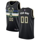 Mens  Milwaukee Bucks #00 Custom Statement  Black