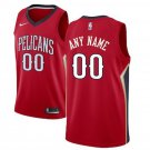 Mens  New Orleans Pelicans #00 Custom Swingman  Red