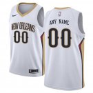 Mens  New Orleans Pelicans #00 Swingman Custom  White