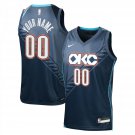 Mens  Oklahoma City Thunder Custom 2025-26 City Edition  Charcoal Gray Black