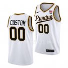 Mens  Purdue Boilermakers Custom #00 College Basketball Retro  White 2023