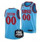 Mens  San Diego State Aztecs Custom Blue 2023 NCAA Final Four Basketball Game