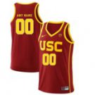 Mens  USC TROJANS Custom #00 College NBA  Red