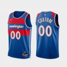 Mens  Washington Wizards #00 Custom city  royal blue