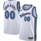 Mens  Washington Wizards #00 Custom Player Basketball  White