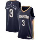 Mens &  Pelicans #3 CJ McCollum Icon Edition  Navy Blue