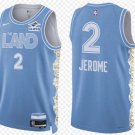 Mens Cleveland Cavaliers #2 Ty Jerome Light Blue 2024-25 City Edition Swingman