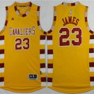 Mens Cleveland Cavaliers #23 Lebron James Hardod Classic Yellow Swingman