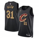 Mens Cleveland Cavaliers #31 Jarrett Allen 2024-25 Black Statement Edition Swingman