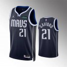 Mens Dallas Mavericks #21 Daniel Gafford Navy Statement Edition Swingman