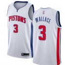Mens Detroit Pistons #3 Ben Wallace Basketball White Stitched