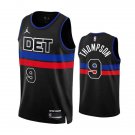 Mens Detroit Pistons #9 Ausar Thompson Black Statement Edition Swingman