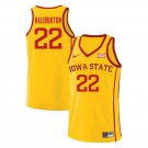 Mens Iowa State Cyclones #22 Tyrese Haliburton Gold Iowa State College Basketball