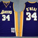 Mens Lakers Shaquille O'Neal #34 Hardod Classics  Purple