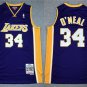 Mens Lakers Shaquille O'Neal #34 Hardod Classics  Purple