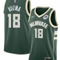 Mens Milwaukee Bucks #18 Kyle Kuzma Hunter Green Icon Edition Player