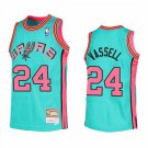 Mens San Antonio Spurs #24 Devin Vassell Teal Mitchell & Ness Hardod Classics Reload