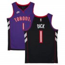 Mens Toronto Raptors #1 Gradey Dick Purple Black Classic Edition